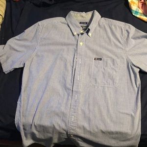 Plaid Chaps Short Sleeved Shirt